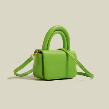 Легкая роскошная простая Маленькая квадратная сумка Женская 2023 Летняя новая мода, сумка для телефона через плечо, мягкая сумка для лица из искусственной кожи