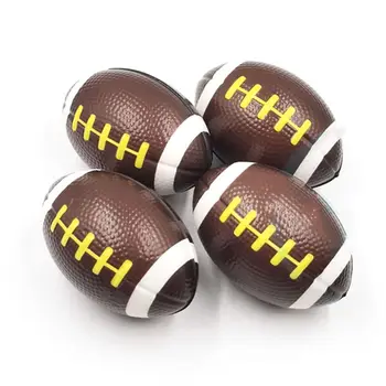 4шт Мягкие игрушки для американского регби Мини-ПУ с медленным отскоком, игрушка для вырезания рисунка, Сжимающий Игровой мяч, Тренировочный мяч