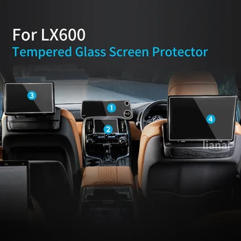 Протектор сенсорного экрана для LEXUS LX500 600 2023 Защитная пленка из закаленного стекла Автомобильные наклейки Carplay Мультимедийный аксессуар для автомобиля