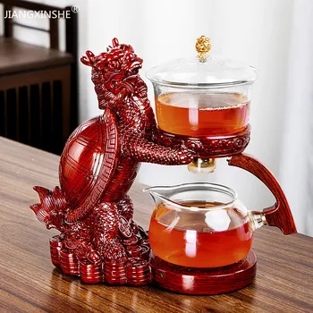 Креативный Автоматический Чайник Для Заварки Чая, Магнитный Отвод Воды, Термостойкий Чай Кунг-Фу, Китайский Стеклянный Чайный Сервиз
