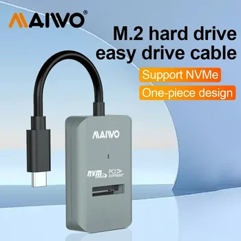 Корпус твердотельного накопителя MAIWO M2 NVMe 10 Гбит/с PCIe SSD-накопитель для M.2 NVMe SATA SSD-диск с интерфейсом M.2 NVME-Type C внешний Корпус жесткого диска