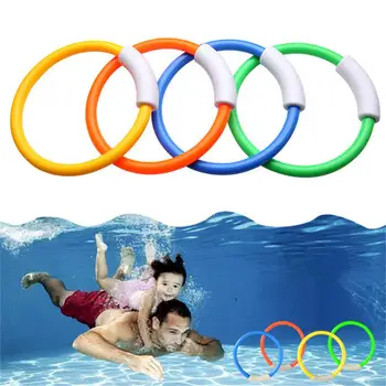 Кольцо для дайвинга с рыбой, мультяшное безопасное Пластиковое Тренировочное кольцо для бассейна, Подводные кольца, Игрушки для детей, Тренировочное кольцо для дайвинга с рыбой