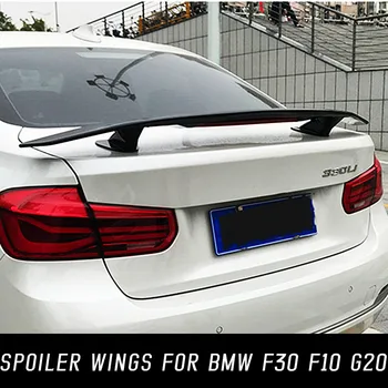 Автомобиль Черный Карбоновый Задняя Крышка Багажника Багажник Утиный Хвост Спойлер Крылья Тюнинг Аксессуары Для BMW F30 F10 G20 E36 E46 E60 F32 F33 F36 G30
