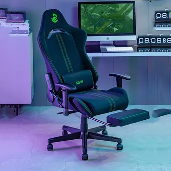 Черно-серое офисное кресло с регулируемой спинкой и подлокотниками Мобильное кресло для геймеров Компьютерное игровое кресло Письменный стол Мебель Sedia Gamimg