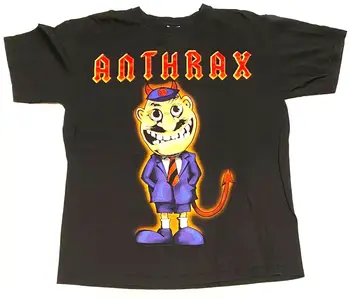 Anthrax -футболка ACDC Not Man Black Band Rock Heavy Metal - Размер M