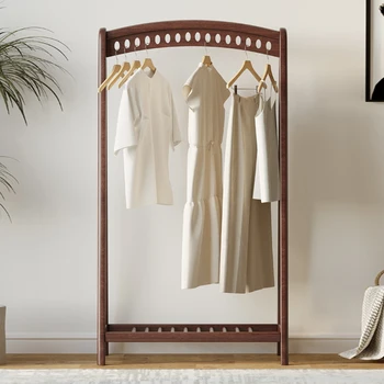 напольная вешалка для одежды размером 83 см, полностью из массива дерева, 16 отверстий для подвешивания одежды, многофункциональная простая мебель для дома