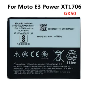 Высококачественная Аккумуляторная Батарея 3500 мАч GK50 Для Motorola Moto-E3 XT1706 GK50 E3 Power XT1706 GK50 Smart Cell Phone Batteries