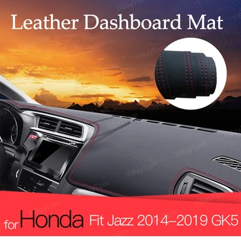 для Honda Fit Jazz 2014-2019 GK5 Замшевый коврик для приборной панели, накладка на приборную панель, ковер, Аксессуары для стайлинга автомобилей