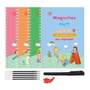 Немецкие Детские Книги 13x19 см Deep Groove Волшебная Книга Для Изучения Алфавита И Цифр Бесплатная Рукописная Тетрадь Для Занятий Немецкой Магией