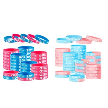 Горячие браслеты для раскрытия гендера, в комплект входят браслеты Team Boy и Team Girls для вечеринки по раскрытию гендера (40 штук)