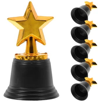 Toyvian Kids Toys Star Trophy Awards Pack 6 Объемных 4,8-дюймовых Золотых Наградных Трофеев, Сувениров для детских Вечеринок, Реквизита, наград за победу