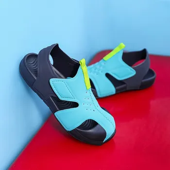 MODX/ Летние Сандалии с дырками для мальчиков, пляжные сандалии для девочек, baotou, Авиационная обувь с мягкой подошвой, модные кроссовки для мальчиков, размер 22-33