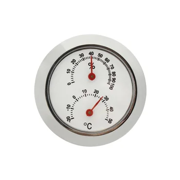 Круговой гигрометр Мини-гигрометр Серебряный Термометр для влажной и сухой обработки Гитарный термометр Скрипичный термометр