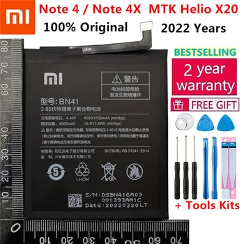 2022 Новый 100% Для Xiao Mi BN41 Аккумулятор Для Xiaomi Redmi Note 4 /X4 4000 мАч Оригинальные Аккумуляторы Для мобильных Телефонов + Бесплатные Инструменты