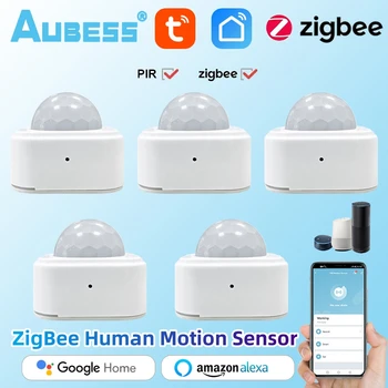 Zigbee Human PIR Motion Sensor Детектор Безопасности Smart Life Tuya App Smart Motion PIR Detector Работает С Zigbee Gateway / Hub