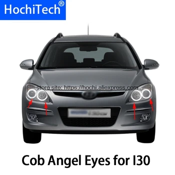 Для Hyundai i30 2008 2009 2010 2011 COB светодиодный дневной свет Белый Halo Cob Светодиодный ангельские глазки Кольцо Без ошибок Ультра яркий