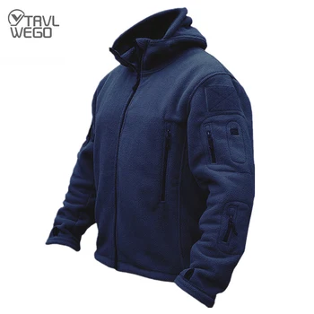 Мужская военная тактическая куртка TRVLWEGO, спортивное теплое флисовое пальто с капюшоном, верхняя одежда для пеших прогулок, кемпинга, приключений на открытом воздухе.