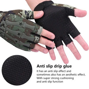 Тактические перчатки для занятий спортом на открытом воздухе с защитой в полпальца, велосипедные нескользящие перчатки для альпинизма, туристическое снаряжение