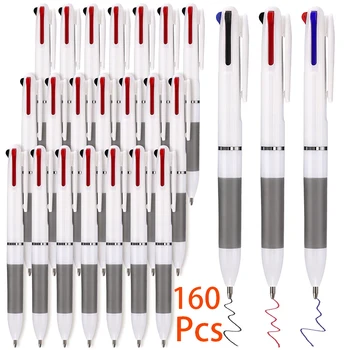160 штук 3 цвета чернил в 1 шариковой ручке 0,7 мм Классические офисные и школьные принадлежности Ручки канцелярские принадлежности