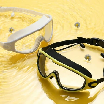 Плавательные Очки в большой оправе Для взрослых, Высококачественные HD-очки для плавания с защитой от запотевания, Мужские И Женские Маски для дайвинга, Водные Виды спорта, Мягкие Очки