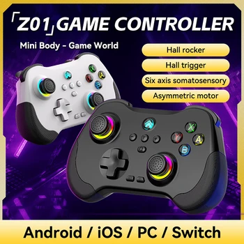 Игровой контроллер Z01, рукоятка, джойстик пробуждения, Высокоточное коромысло, беспроводной игровой автомат, совместимый с Android IOS Switch PC