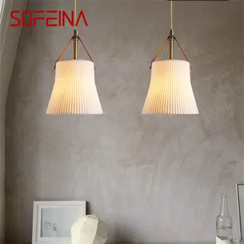 Подвесной светильник SOFEINA Nordic Brass, светодиодные современные простые креативные керамические лампы и люстры для дома, столовой, спальни