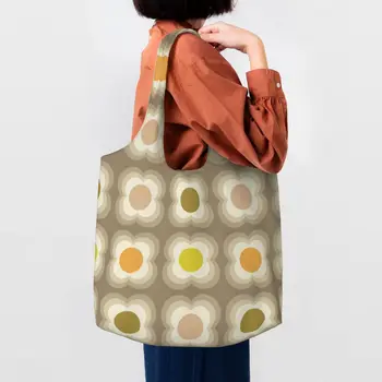 Сумка для покупок с рисунком петунии Kawaii Orla Kiely, холщовая сумка для покупок, сумки для покупок, сумки для фотографий