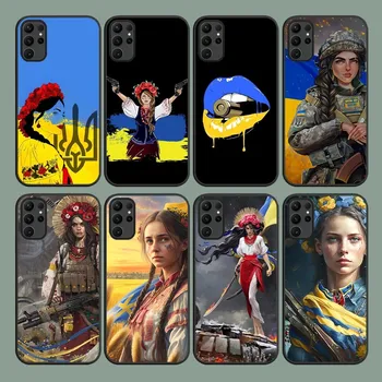 Чехол для Samsung Galaxy S22 S23 S30 Note 20 10 Plus Lite FE ULTRA Shell с национальным флагом украинской девушки