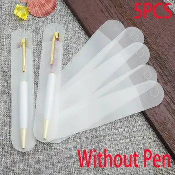 5 шт. Можно подвесить круглую матовую сумку для карандашей, чехол для ручек из полупрозрачного пластика