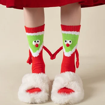 Рождественские Забавные Рождественские Носки с Санта-Клаусом Из Мультфильма 