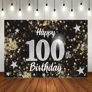 Украшения для празднования 100-летия, принадлежности для вечеринок, Фон для баннера, фотография на День рождения 100-летней давности, Фоновое фото плаката