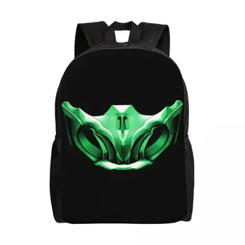 Индивидуальный зеленый рюкзак Mortal Kombat Scorpion для женщин и Мужчин, Модная сумка для книг для школы, колледжа, MKX, сумки для файтингов