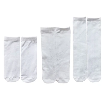 5 Пар Носков Для Сублимации Краски, Пустые Белые Носки Для Сублимации, Пустые Носки 37JB