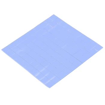 300 Шт Силиконовая термопластичная прокладка 10x10x1 мм для токопроводящей изоляции радиатора, синяя