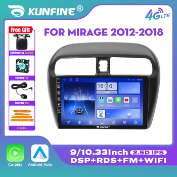 10,33 Дюймов Автомобильный Радиоприемник Для Mitsubishi Mirage 12-18 2Din Android Восьмиядерный Автомобильный Стерео DVD GPS Навигационный Плеер QLED Экран Carplay