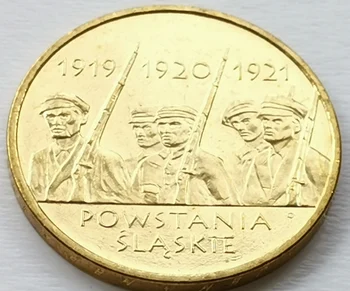 Польша 2011 Силезское восстание Памятная монета в 2 Злотых Совершенно Новая Латунная монета Unc 27 мм