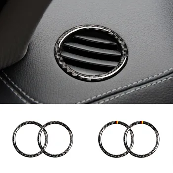 Накладка на круглую крышку розетки кондиционера приборной панели из углеродного волокна для Mercedes Benz GLK X204 2008-2015 Автомобильные аксессуары