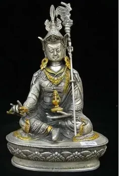 Древний тибетский буддизм Посеребренная Статуя Будды Гулу Ренпоче