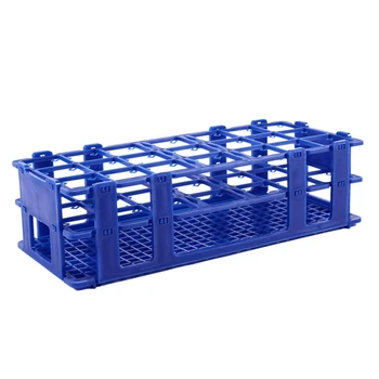 4X Синяя пластиковая коробка с 21 отверстием для центрифужных пробирок объемом 50 МЛ