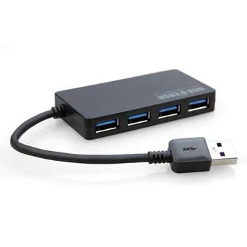 Концентратор USB 3.0 4-Портовый Высокоскоростной Тонкий Компактный Разветвитель расширения