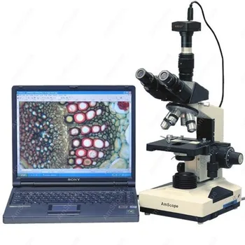 Ветеринарный Микроскоп Lab Clinic-AmScope Поставляет Тринокулярный Микроскоп Lab Clinic Vet 40X-1600X с камерой 9 Мп