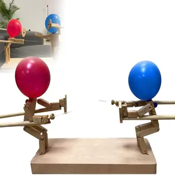 Битва бамбуковых человечков на воздушном шаре, битва деревянных ботов, быстро развивающаяся игра на воздушном шаре для двух игроков с 20 воздушными шарами для взрослых