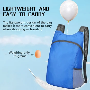 Складной дорожный рюкзак, 20-литровая дорожная спортивная сумка, мужская и женская Сверхлегкая спортивная сумка, Уличные Портативные Складные рюкзаки