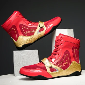 Обувь для борьбы для мужчин и женщин, профессиональная спортивная обувь для борьбы, уличная противоскользящая боксерская обувь, Роскошная спортивная обувь для бокса