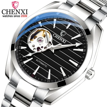 Мужские механические наручные часы CHENXI от топового бренда класса люкс, автоматические часы, мужские водонепроницаемые часы из нержавеющей стали