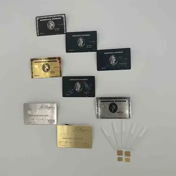 4428 НОВАЯ металлическая карта RFID Бесконтактная карта NFC Визитная карточка Металлическая с подарочной коробкой