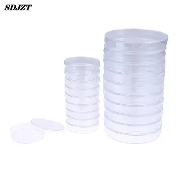 10шт полистирольных стерильных чашек с бактериями Петри, лабораторные медицинские принадлежности, размеры в диаметре: 60 мм, Горячая распродажа