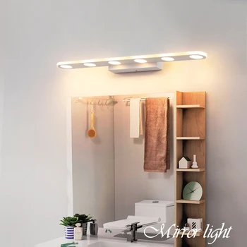 Светодиодный настенный светильник для ванной комнаты, спальни, туалетного столика 40 см, 58 см, 80 см, 100 см, Современные настенные бра, Зеркальные настенные светильники