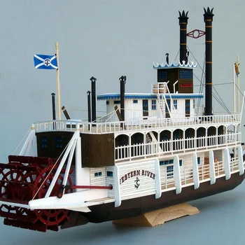 Новый набор 3D бумажных моделей паровой весельной лодки США в масштабе 1:400, Миссисипи, Высокое качество