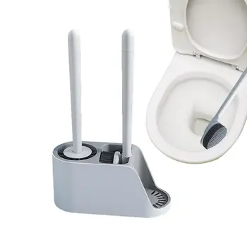 Щетка для чистки унитаза Силиконовый скруббер для чистки ванной Комнаты Инструмент для чистки ванной комнаты Многоразовая щетка для чистки унитаза с силиконовой головкой